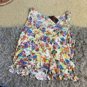 floral cropped tank top